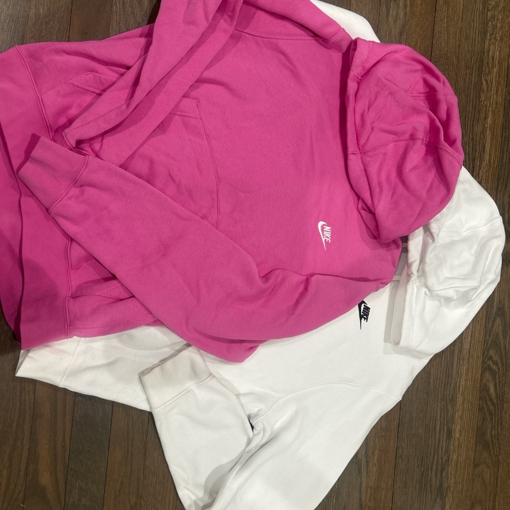 2in1 Nike Pink and White Hoodies